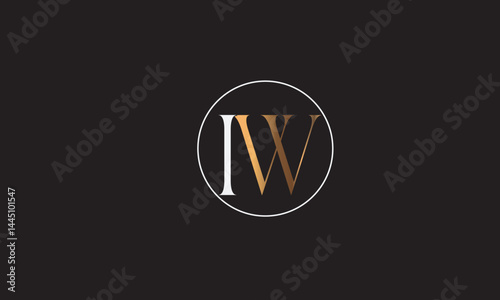 IW, WI, W, I Abstract Letters Logo Monogram	