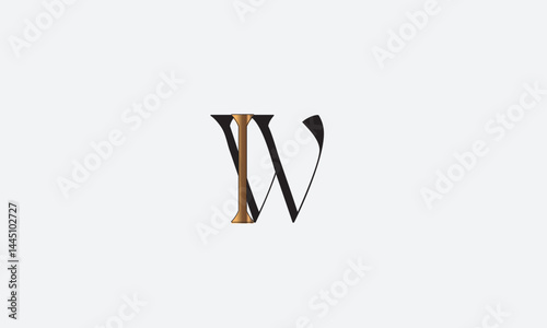 IW, WI, W, I Abstract Letters Logo Monogram	