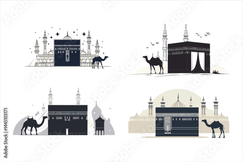 Holy Kaaba Vector Art