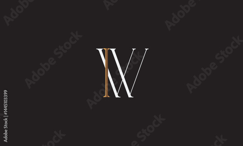 IW, WI, W, I Abstract Letters Logo Monogram	