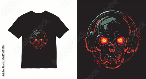 Graffiti skull graphic vector t-shirt design photo
