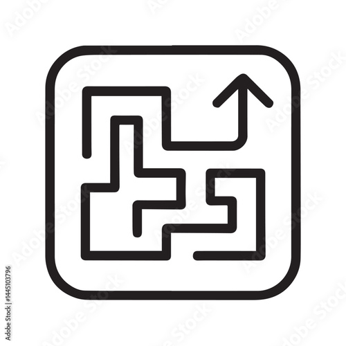 Maze to Success: A simple yet striking illustration of a maze, with a clear path marked by a bold arrow.