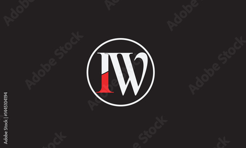 IW, WI, W, I Abstract Letters Logo Monogram	