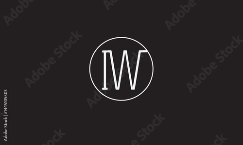 IW, WI, W, I Abstract Letters Logo Monogram