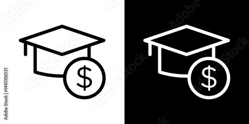 Education cost icon vector, illustration logo template in trendy style