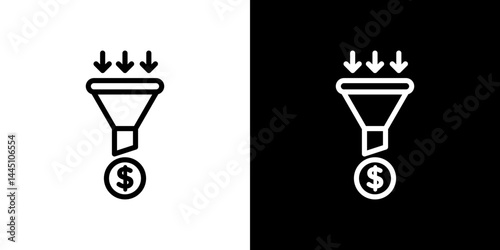 Sales funnel icon vector, illustration logo template in trendy style