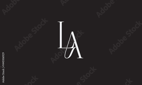 LA, AL , A , L , Abstract Letters Logo Monogram	