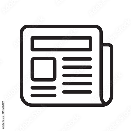 Daily News Icon: A crisp, modern icon depicting a newspaper, rolled and ready, perfect for conveying information. A symbolic representation of breaking updates, current information and media.