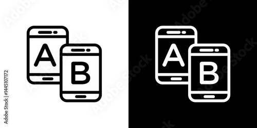 A B testing icon vector, illustration logo template in trendy style