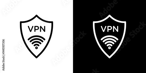Vpn icon vector, illustration logo template in trendy style