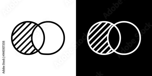 Diagram venn icon vector, illustration logo template in trendy style
