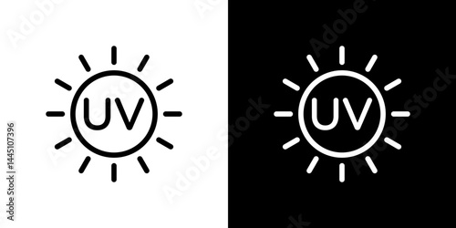 UV icon vector, illustration logo template in trendy style