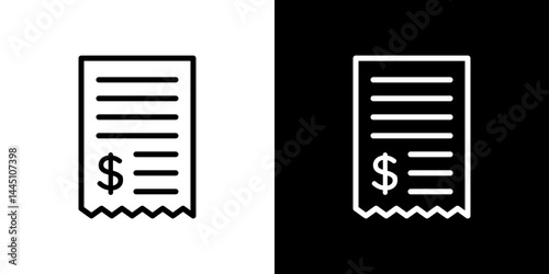 Payment receipt icon vector, illustration logo template in trendy style