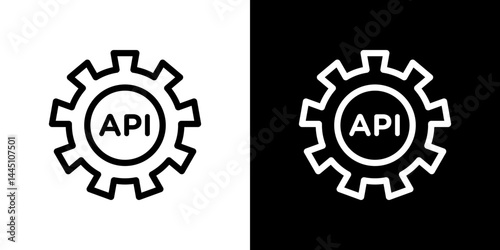 API icon vector, illustration logo template in trendy style