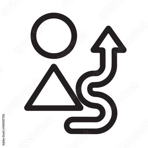 Navigating the Journey: A visually compelling graphic design shows the person's shape in conjunction with a winding arrow representing the path towards future opportunities.