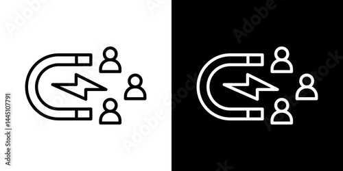 User engagement icon vector, illustration logo template in trendy style