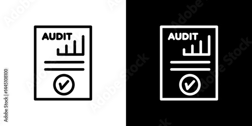 Audit report icon vector, illustration logo template in trendy style