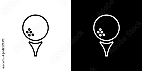 Golf ball icon vector, illustration logo template in trendy style