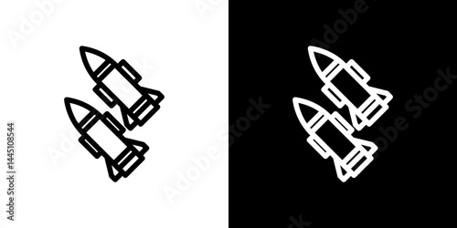 Missile icon vector, illustration logo template in trendy style