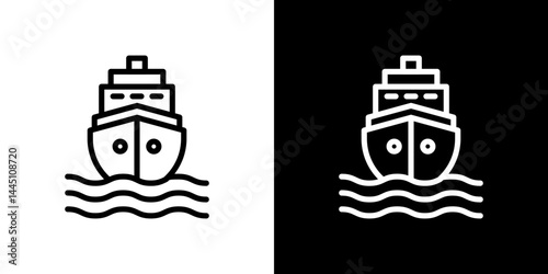 Ship icon vector, illustration logo template in trendy style