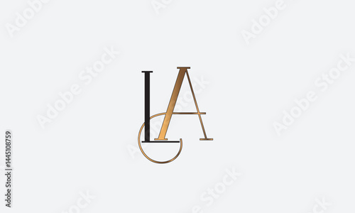 LA, AL , A , L , Abstract Letters Logo Monogram	