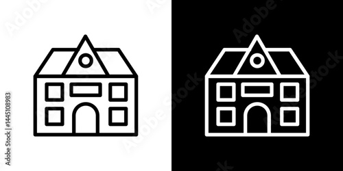 school icon vector, illustration logo template in trendy style