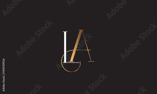 LA, AL , A , L , Abstract Letters Logo Monogram	