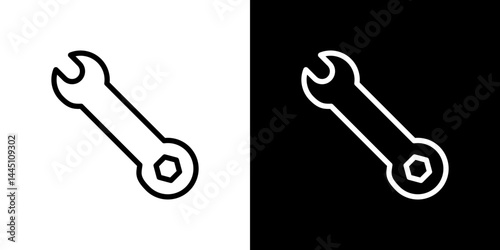 Wrench icon vector, illustration logo template in trendy style