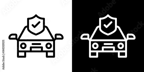 Auto insurance icon vector, illustration logo template in trendy style