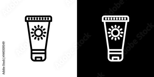 Sun cream icon vector, illustration logo template in trendy style
