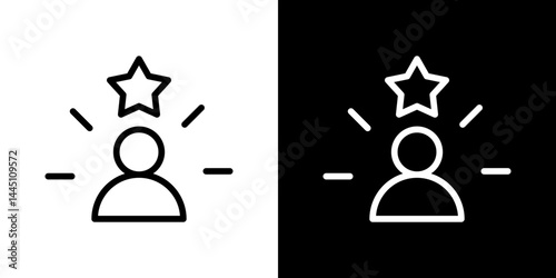 Self confidence icon vector, illustration logo template in trendy style