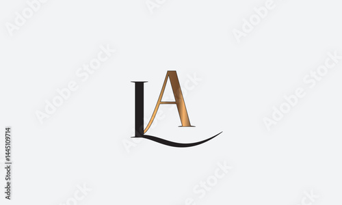 LA, AL , A , L , Abstract Letters Logo Monogram	