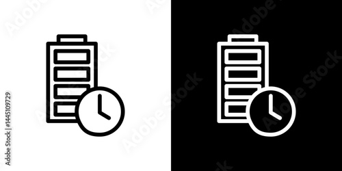 Battery life icon vector, illustration logo template in trendy style