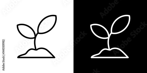Seedling icon vector, illustration logo template in trendy style
