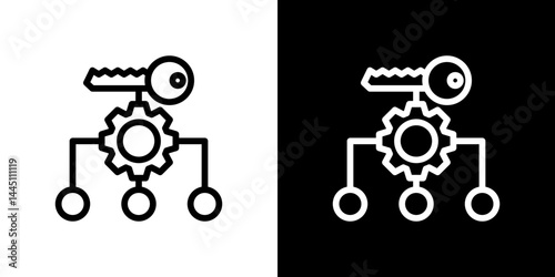 Key factor icon vector, illustration logo template in trendy style
