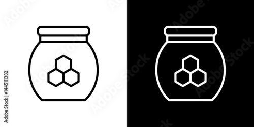 Honey pot icon vector, illustration logo template in trendy style