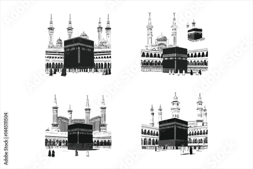 Holy Kaaba Vector Art