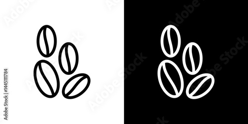 Coffee beans icon vector, illustration logo template in trendy style