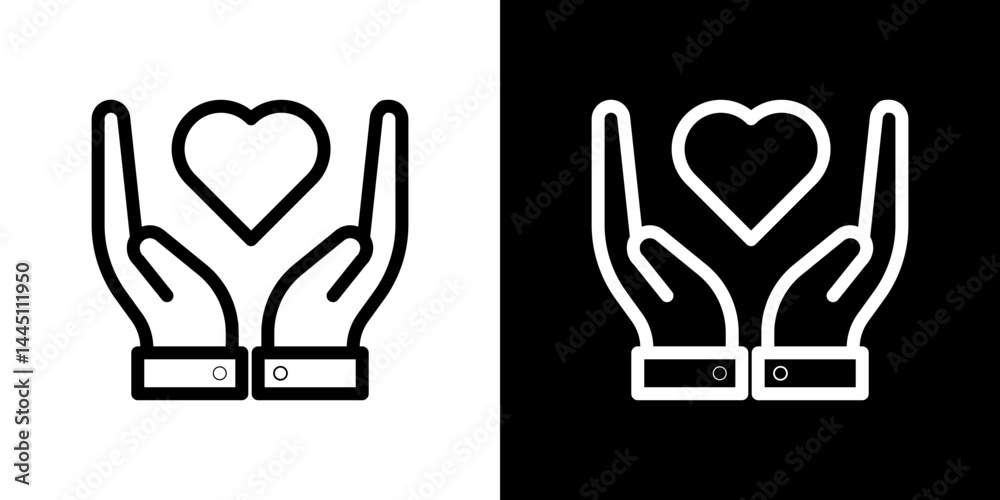 Fototapeta premium Philanthropy icon vector, illustration logo template in trendy style