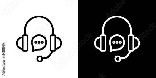 Customer support icon vector, illustration logo template in trendy style