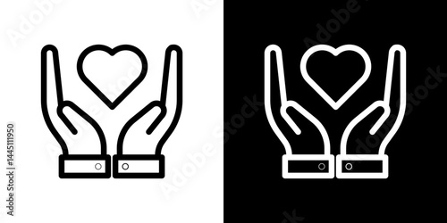 Philanthropy icon vector, illustration logo template in trendy style