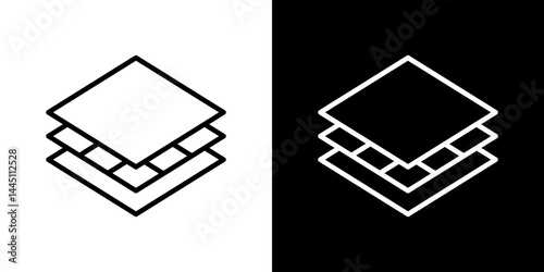 Land layers icon vector, illustration logo template in trendy style