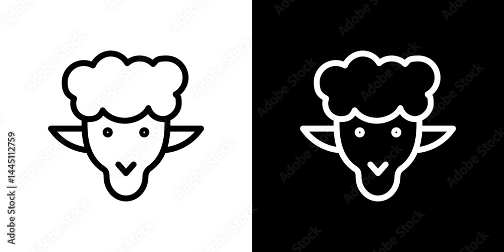 Lamb icon vector, illustration logo template in trendy style Lamb icon vector, illustration logo template in trendy style