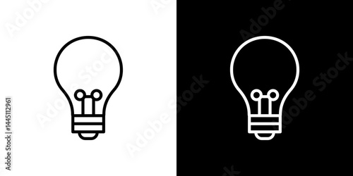 Lightbulb icon vector, illustration logo template in trendy style