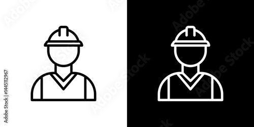 User helmet safety icon vector, illustration logo template in trendy style