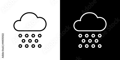 Cloud hail icon vector, illustration logo template in trendy style