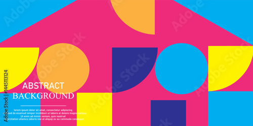 Abstract colorful background with geometric shape. Modern concept for summer collection.