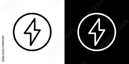 Electricity icon vector, illustration logo template in trendy style