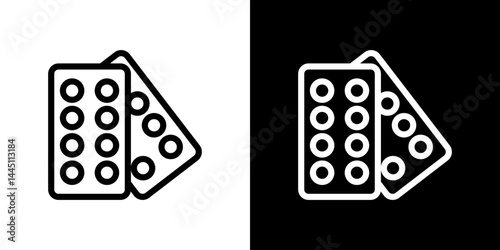 Pill blister pack icon vector, illustration logo template in trendy style