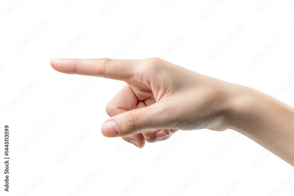 Hand pointing outward Hand pointing outward